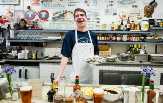 Swan Oyster Depot in San Francisco, CA, photographed for James Beard Foundation's All-American Eats