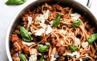 Pasta alla Norma, from Ottolenghi's book, Simple, for ENZO Olive Oil