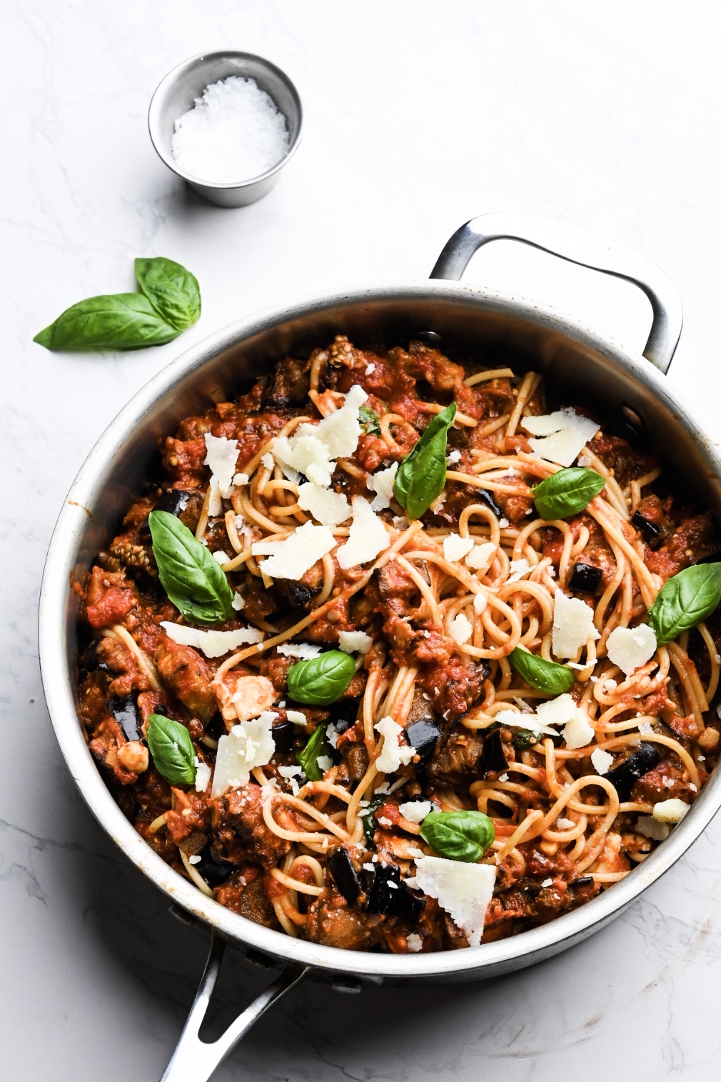 Pasta alla Norma, from Ottolenghi's book, Simple, for ENZO Olive Oil