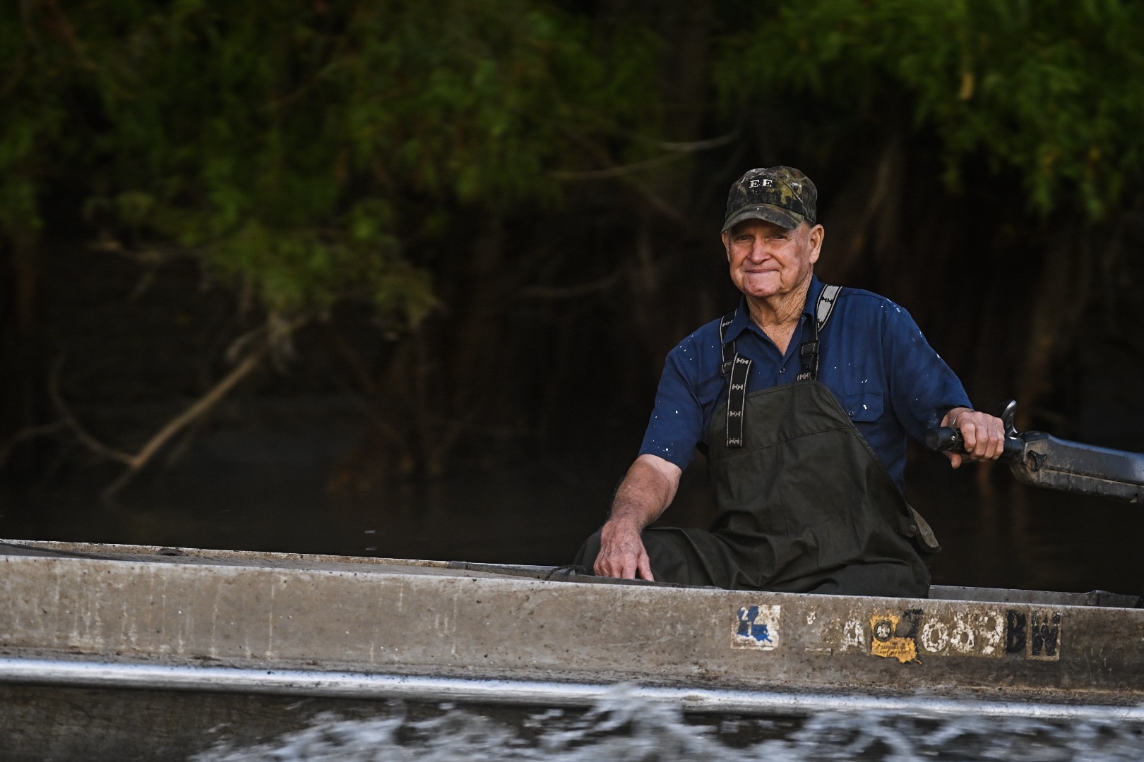 Wilven Hayes, one of the Atchafalaya River Basin's only full-time commercial fishermen