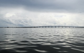 Grand Isle bridge from Caminada Bay