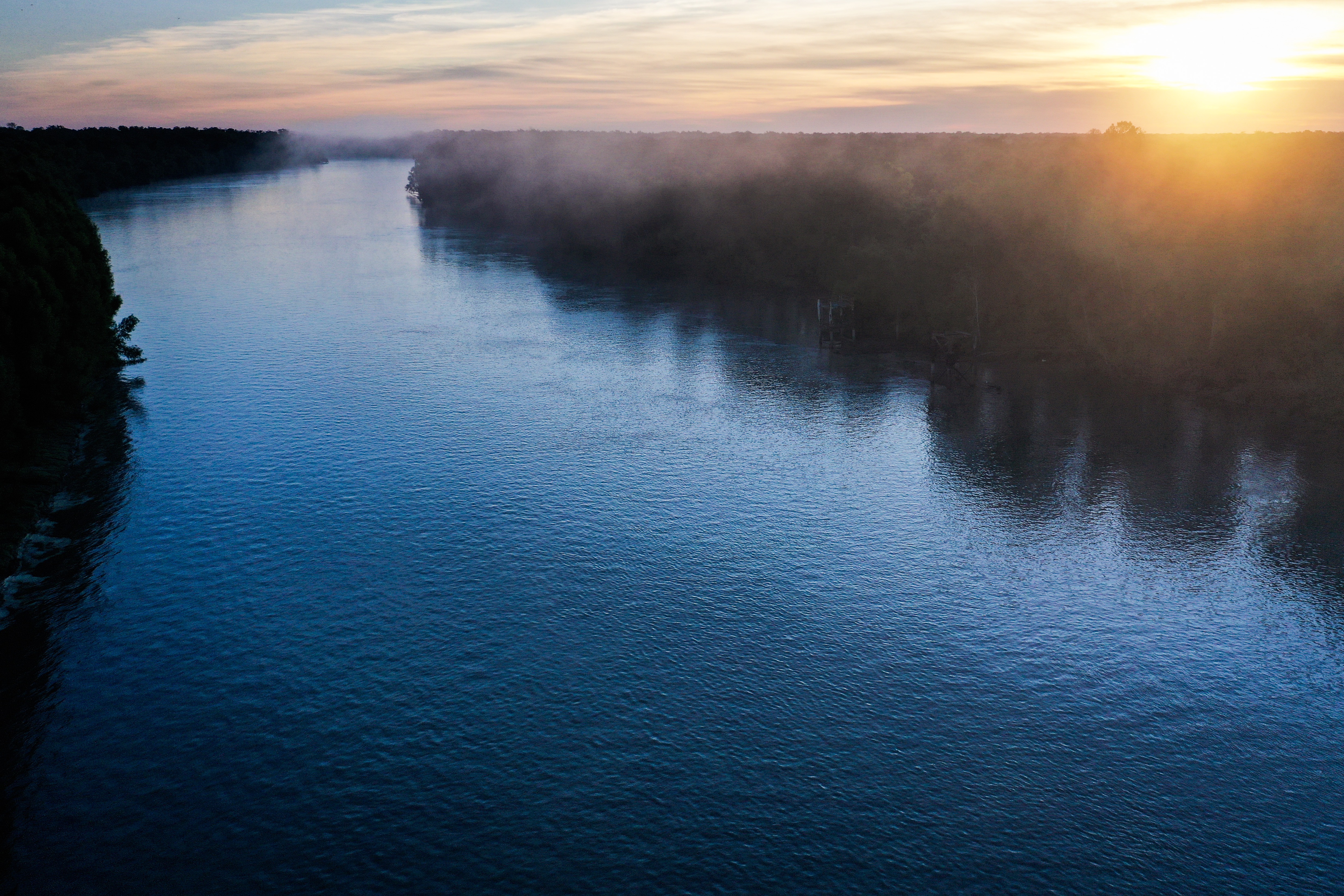 Sunrise on the Atchafalaya River at Butte LaRose