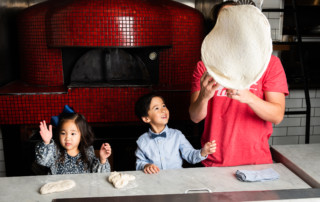 Making pizza with the Pardini family at Annex Kitchen