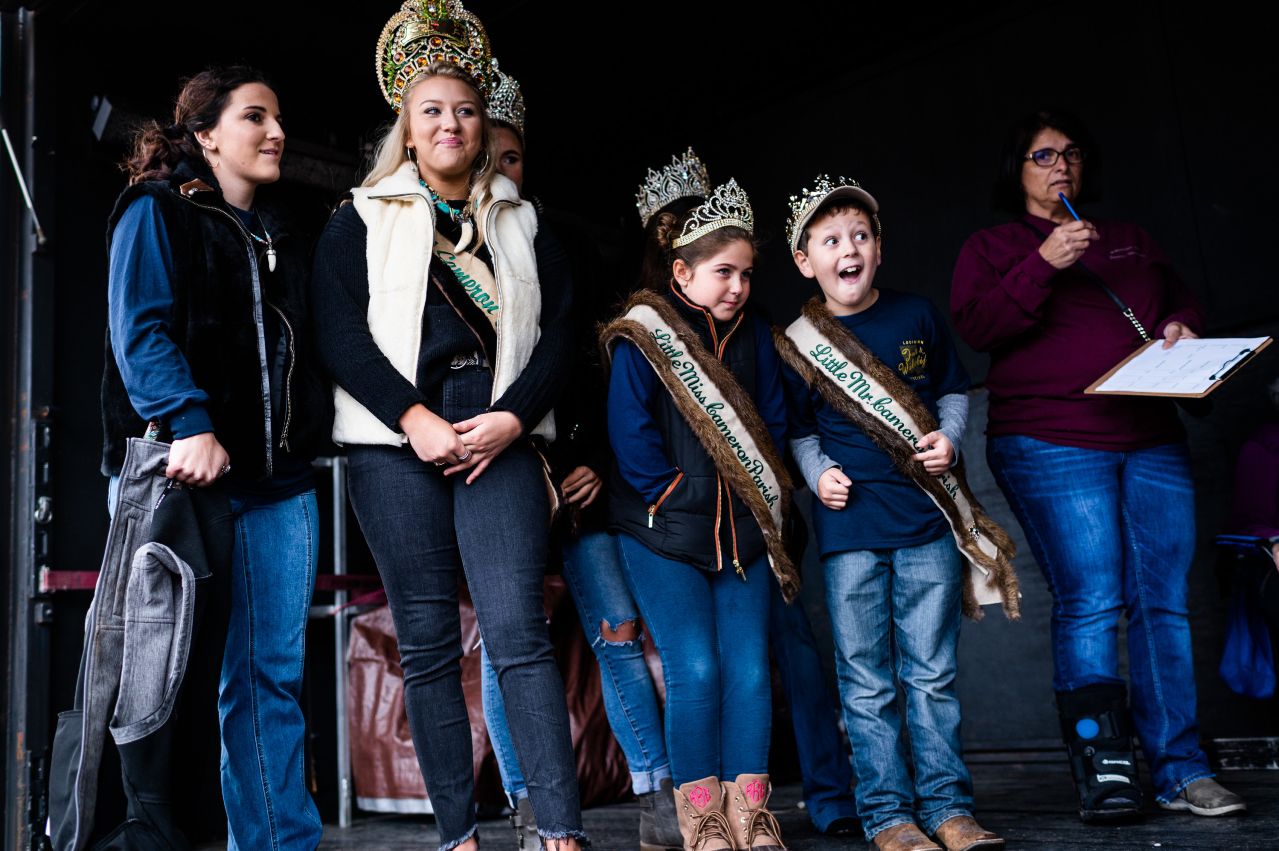 Festival royalty reacts to the nutria skinning competition