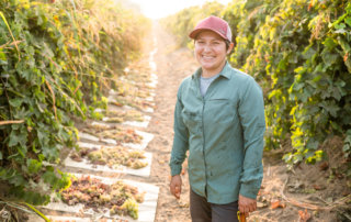 Portrait of Nikiko Masumoto in the grape orchards