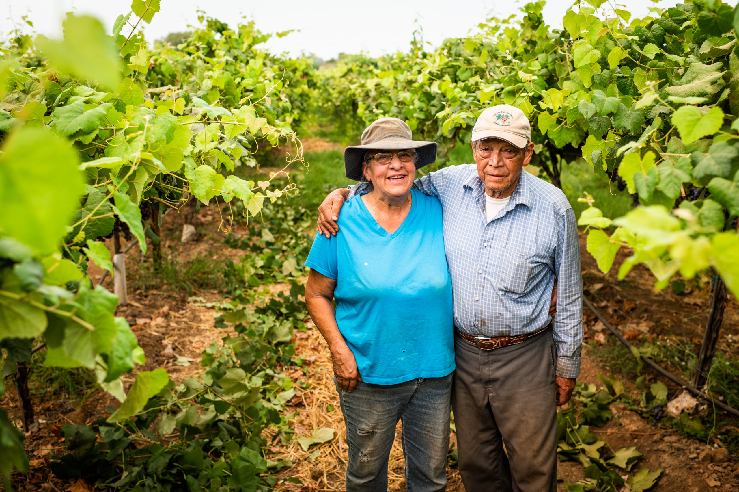 Kathy and Justino Topete in their vineyards