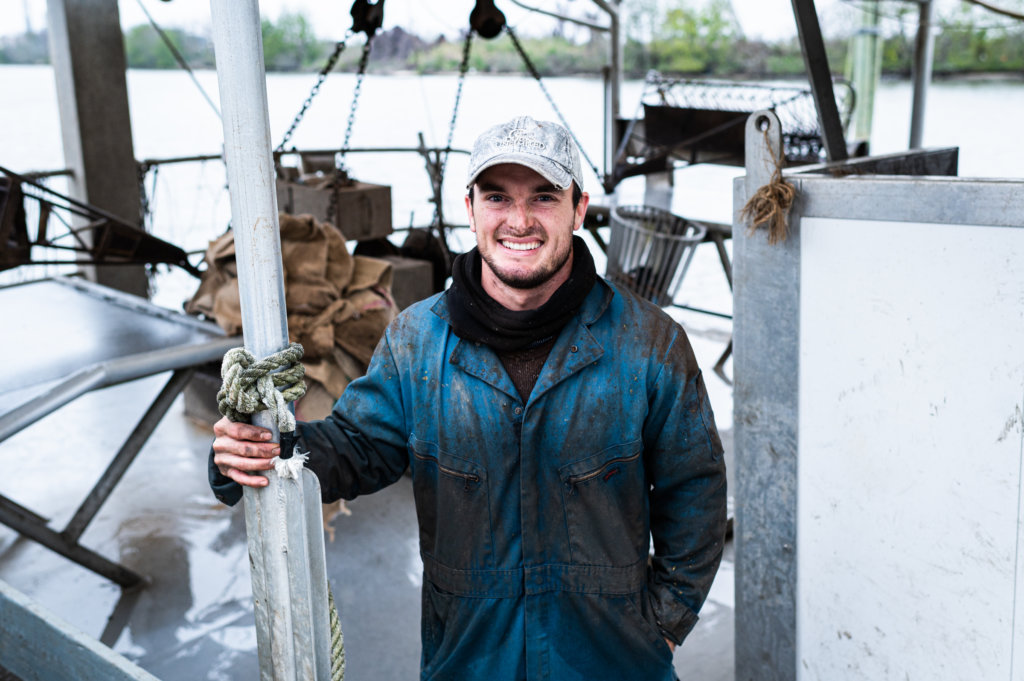 Portrait of Matt Tesvich abord the R.M. Tesvich