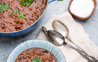 Beef chili with Blue Runner beans