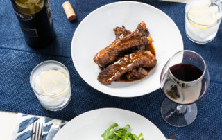 Miso-glazed short ribs with California zinfandel