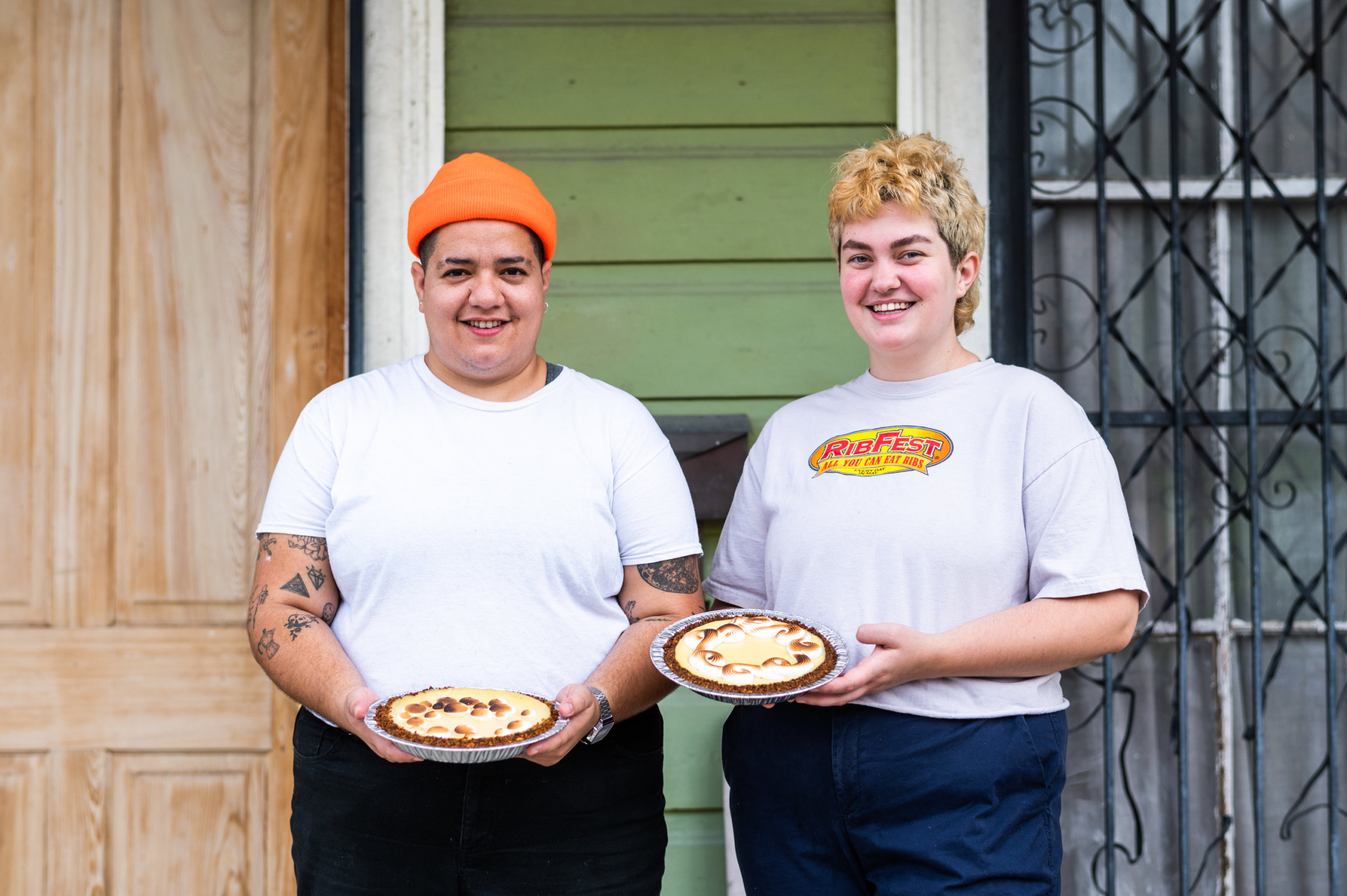 Chefs Danny and Emily at their holiday pie pop-up