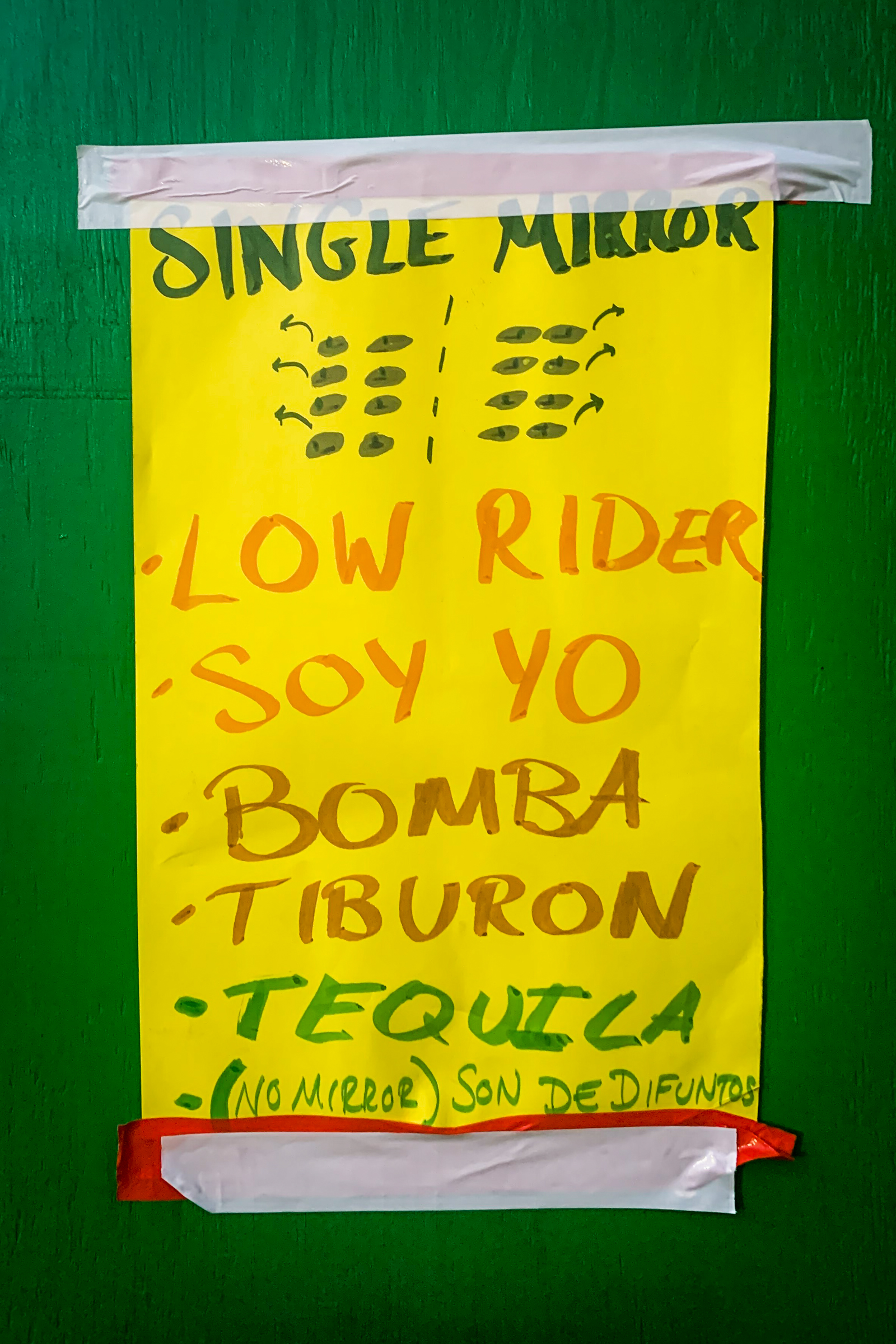 Song lineup for Lucha Krewe performances