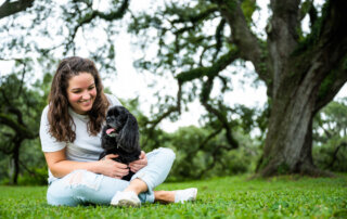 Hannah and her pup Simon in Audubon Park