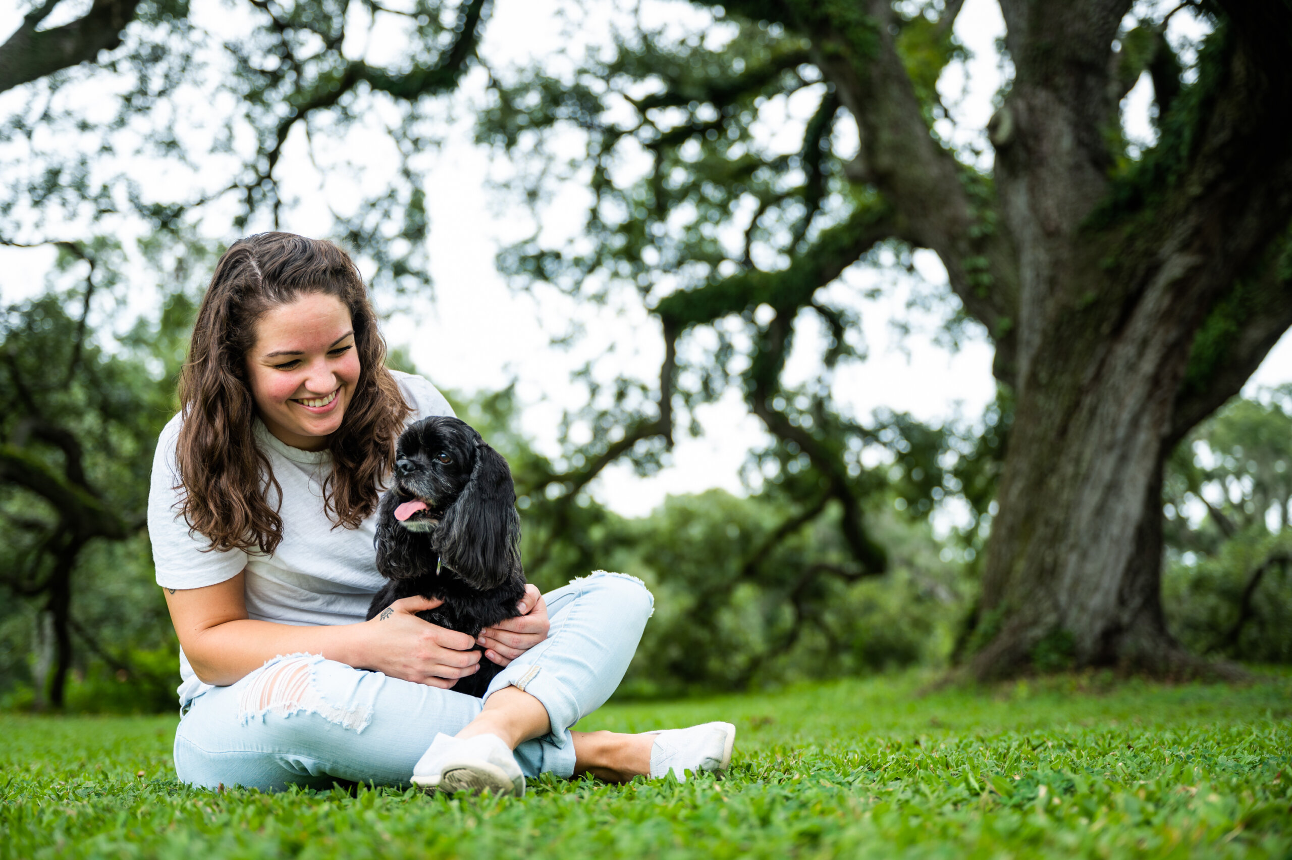 Hannah and her pup Simon in Audubon Park