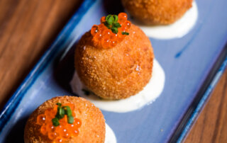 Boulettes with trout roe from Commons Club New Orleans