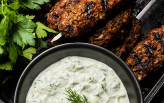 Yogurt tzatziki with dill and cucumber, made with Real California Dairy