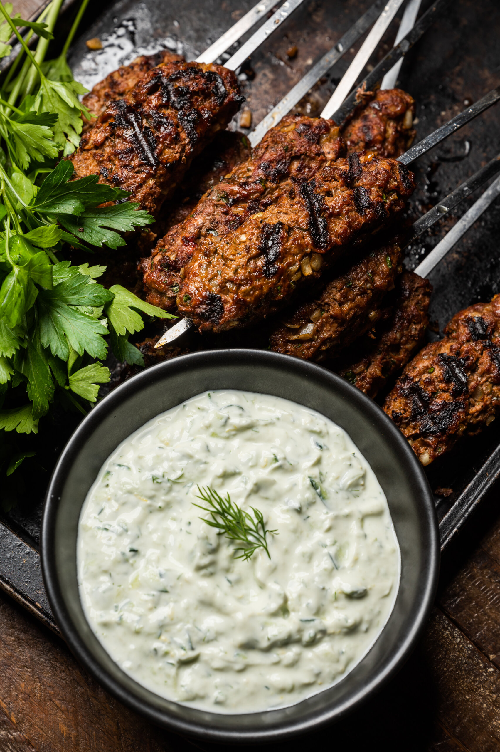 Yogurt tzatziki with dill and cucumber, made with Real California Dairy