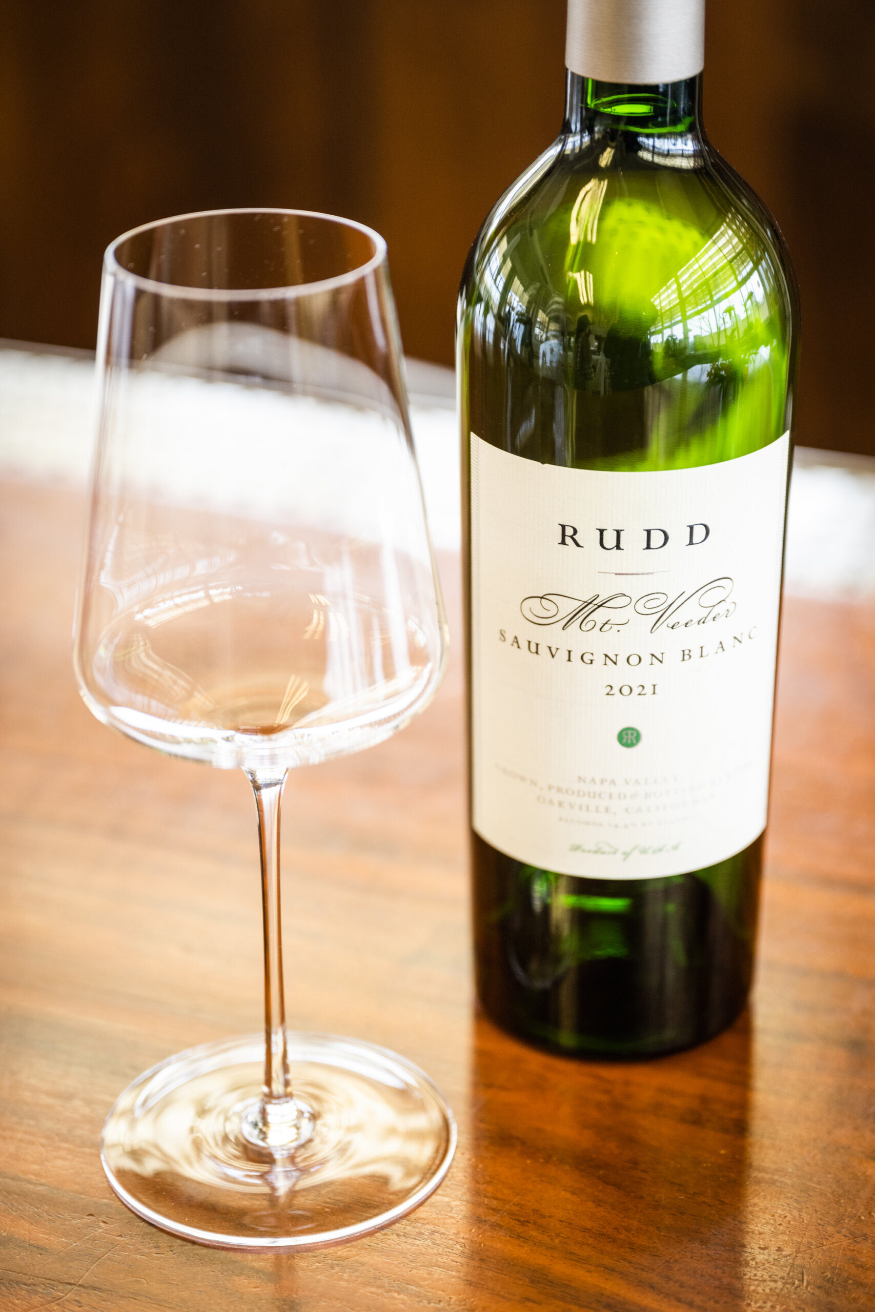 A bottle of Rudd Sauvignon Blanc