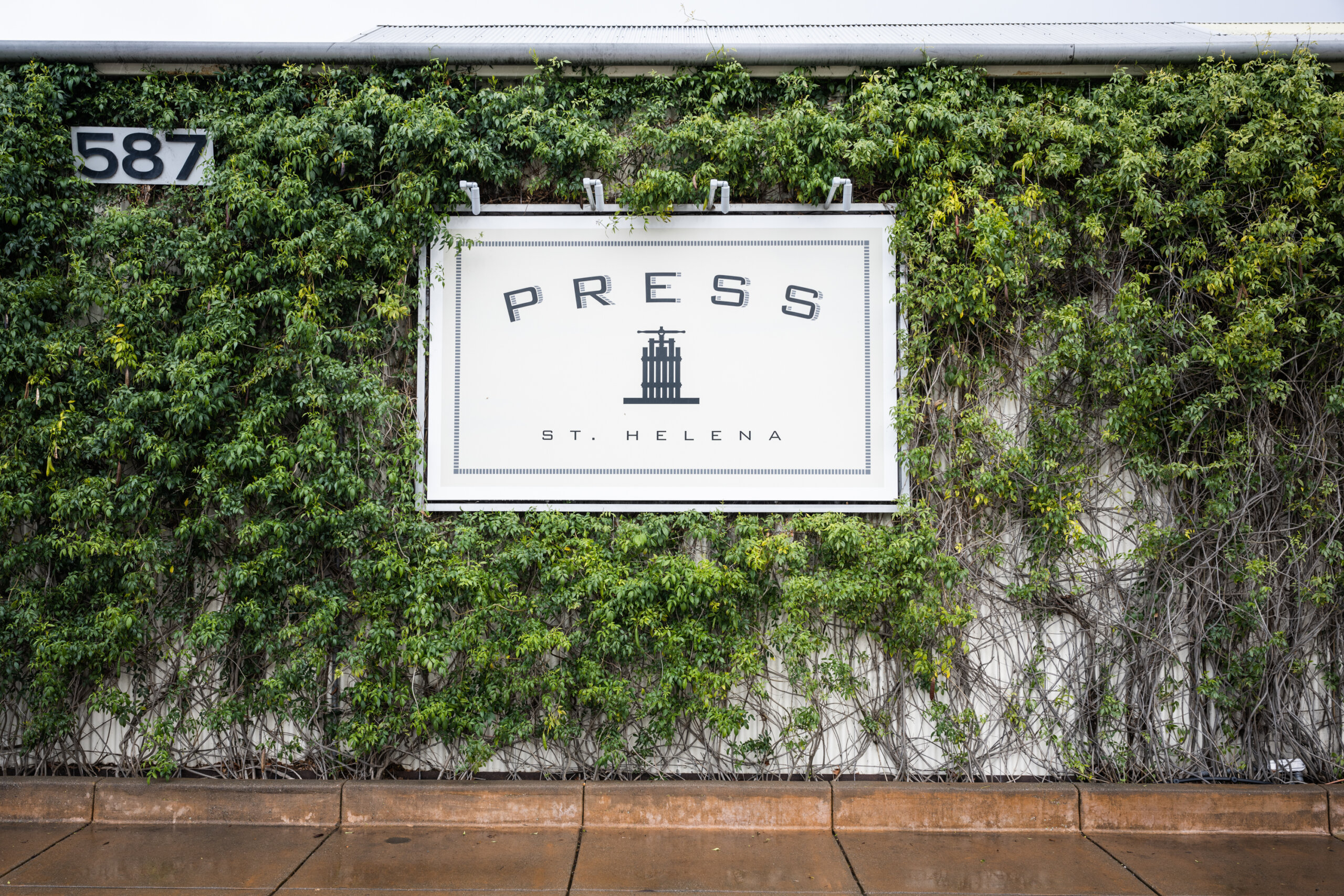 PRESS Restaurant signage