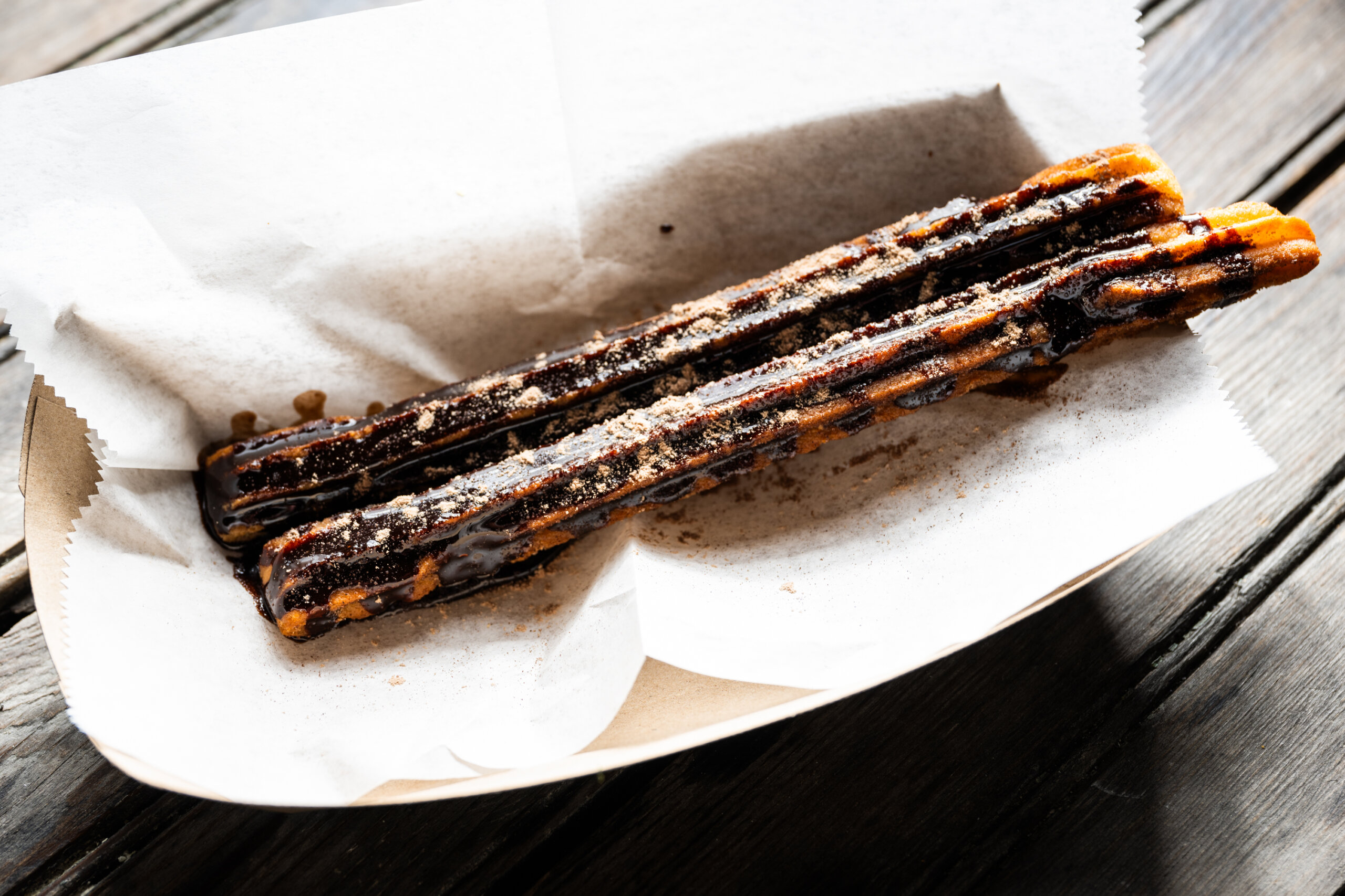 Spicy chocolate churros