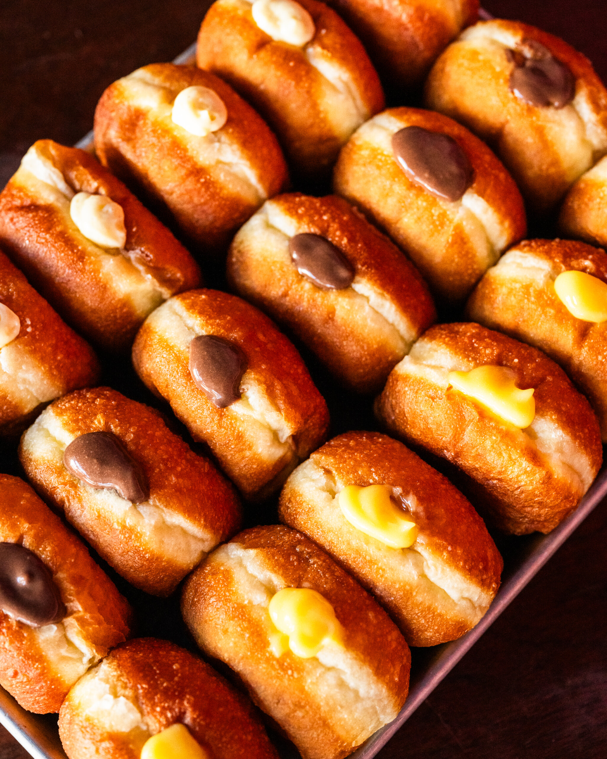 Jelly-filled brioche donuts from Paw Paw's in New Orleans