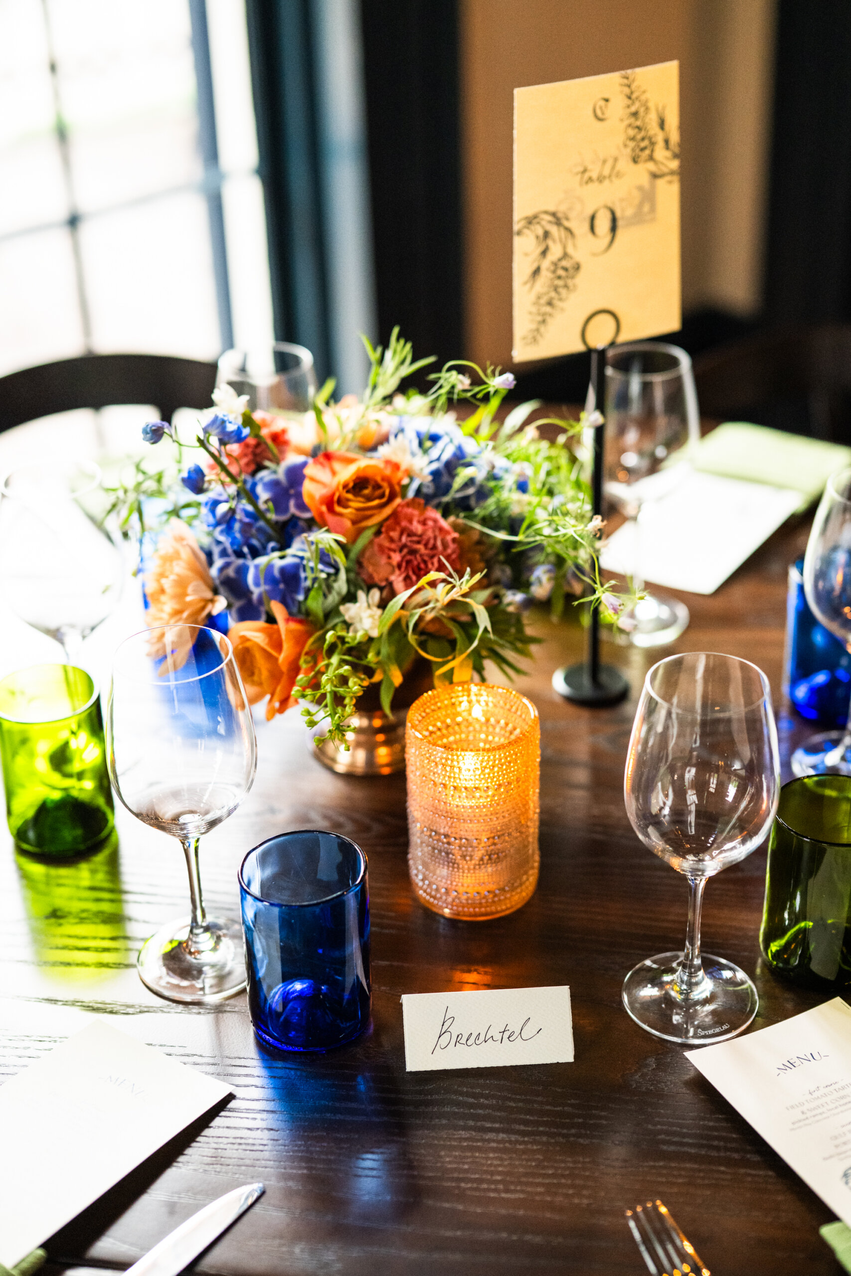 Details of the tablescape at the NOWFE wine dinner