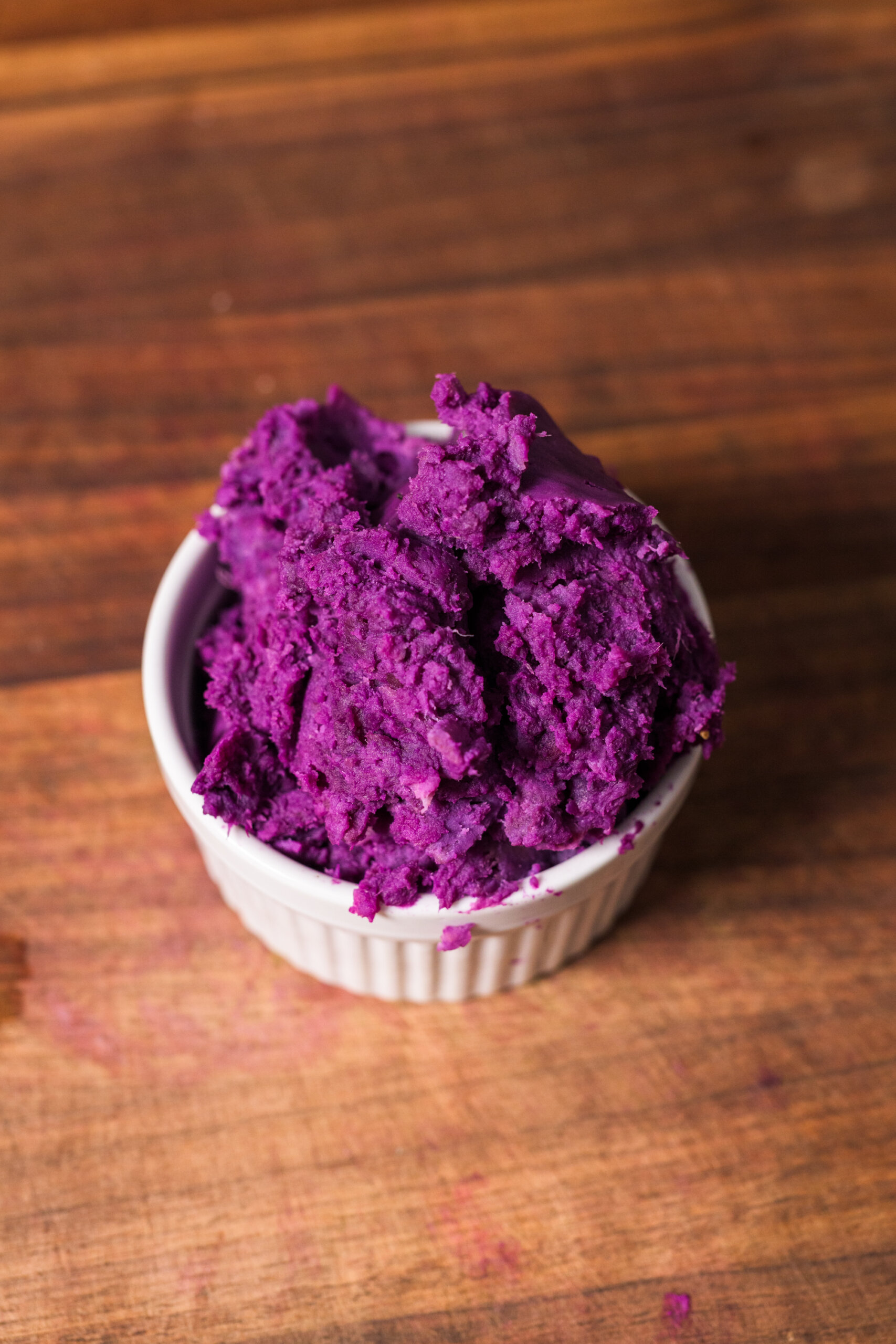 Mashed purple sweet potatoes